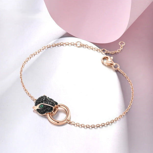 Elegant Panther Charm Bracelet