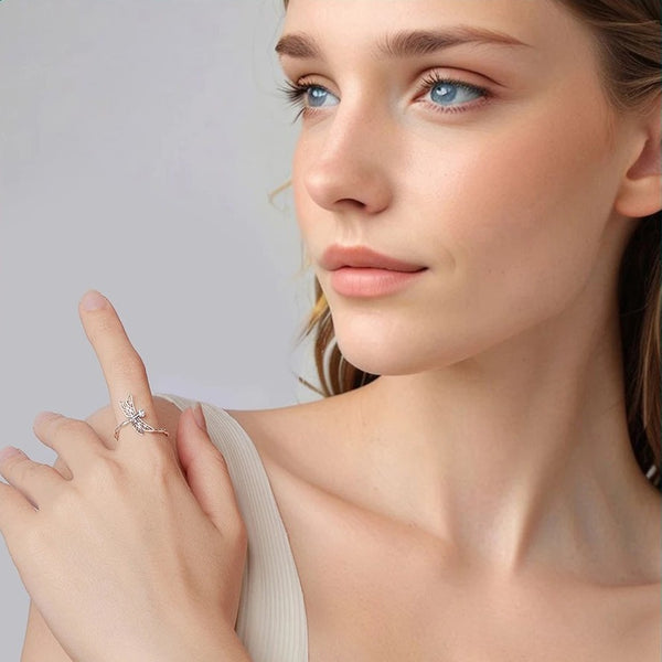 Dragonfly Twist Silver Ring