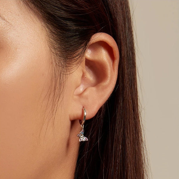 Multicolor Zircon Butterfly Earrings