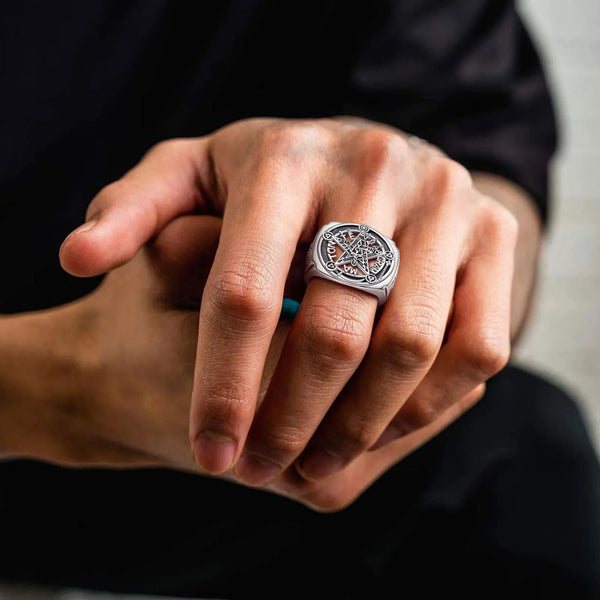 Sterling Silver Pentagram Ring