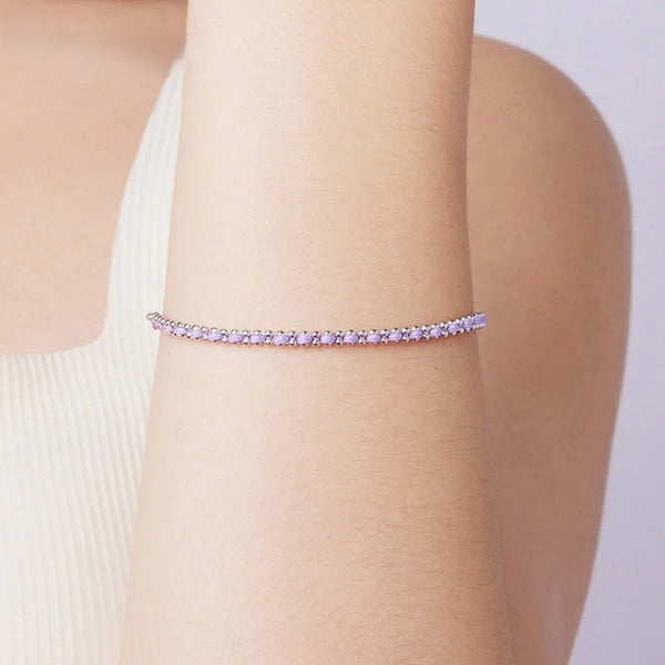 Purple Knot Bead Bracelet