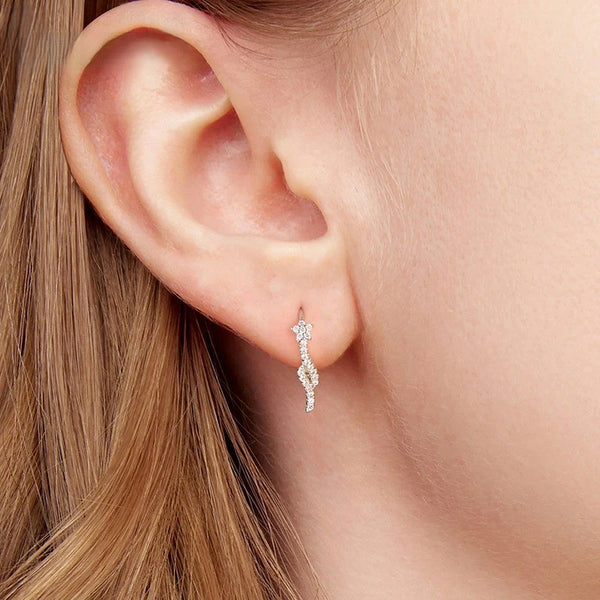 Shooting Star Huggie Hoop Earrings