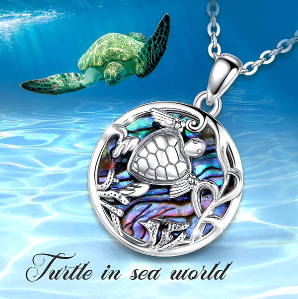 Ocean Turtle Pendant Necklace