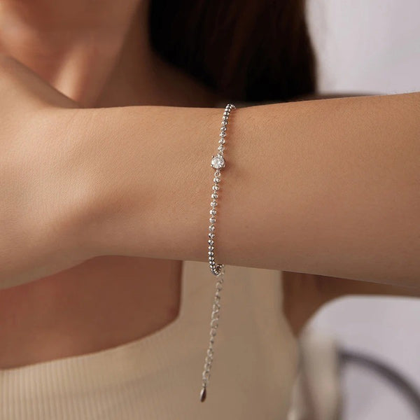 Sparkling Moissanite Wrist Chain