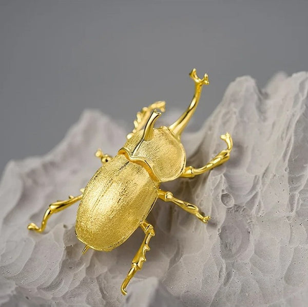 Elegant Beetle Brooch Pin