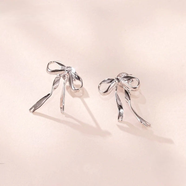 Charming Ribbon Bow Earrings