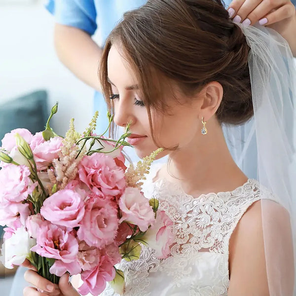 Sparkling Moissanite Hoop Earrings