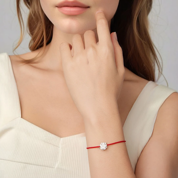 Lucky Lotus Red Cord Bracelet