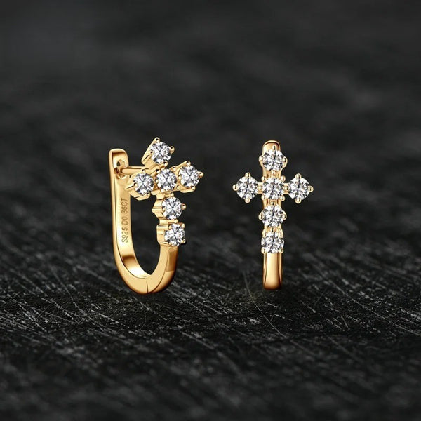 Elegant Moissanite Hoop Earrings