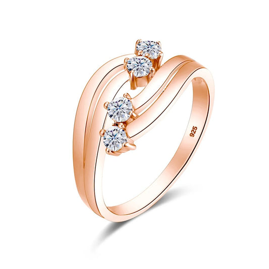 Fluid Moissanite Eternity Band