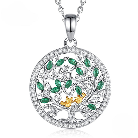 Green Tree of Life Necklace
