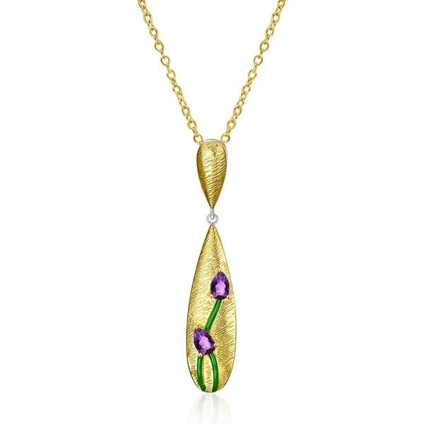 Stunning Amethyst Pendant Necklace