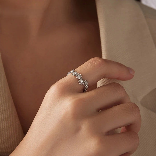 Daisy Moissanite Sparkle Ring