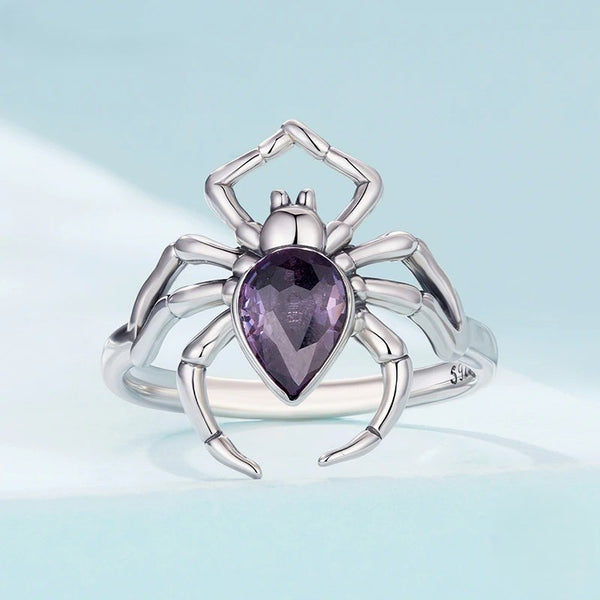Gothic Spider Silver Ring