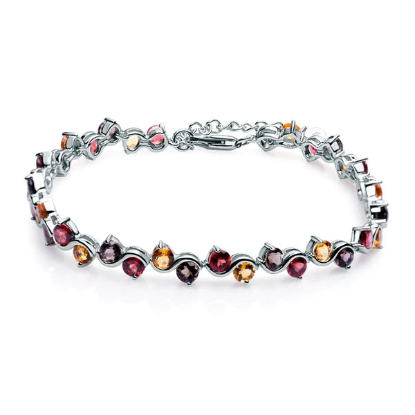 Gleaming Gemstone Tennis Bracelet