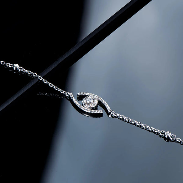 Genuine Moissanite Evil Eye Bracelet - CoFuze™