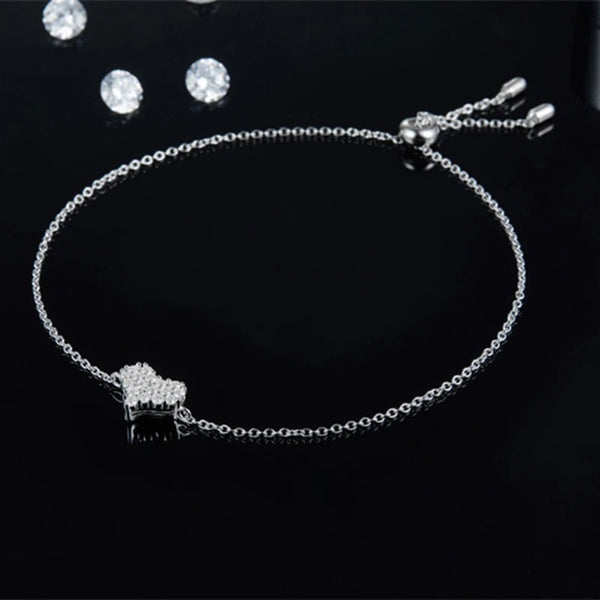 Glimmering Heart Bracelet