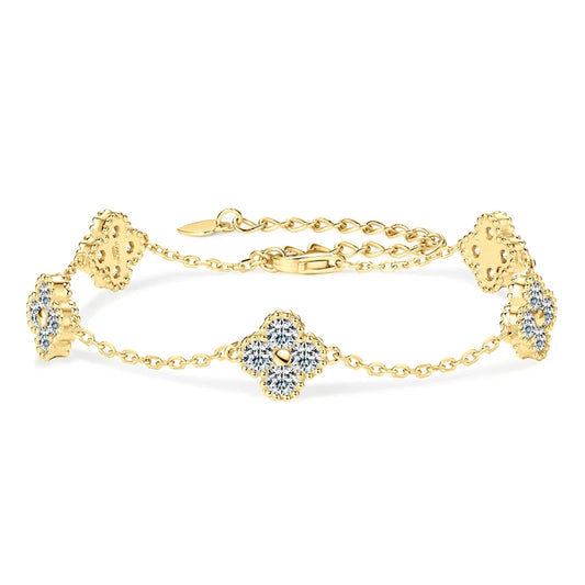 Elegant Clover Moissanite Bracelet - CoFuze™