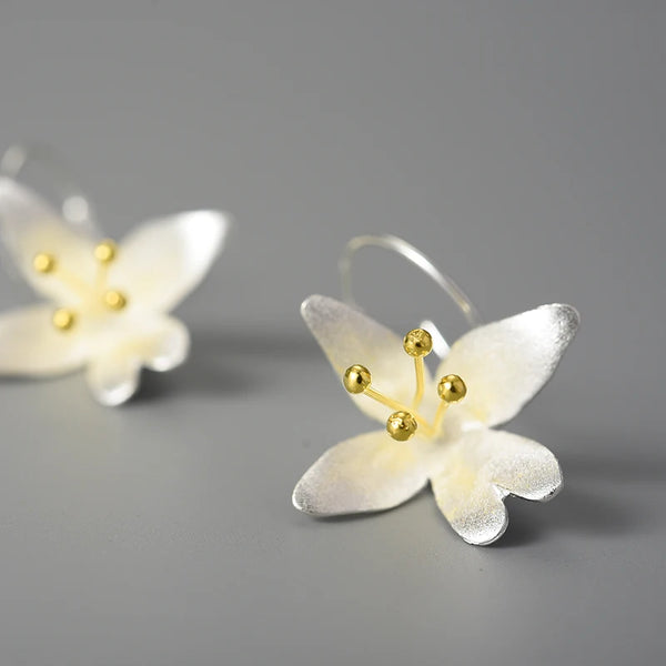 Big Flower Dangle Earrings