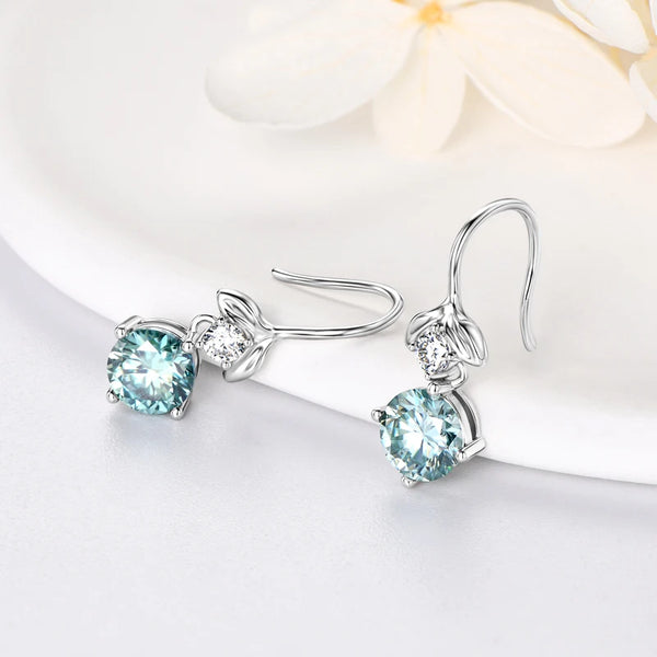 Blue & White Sparkle Drop Earrings - CoFuze™