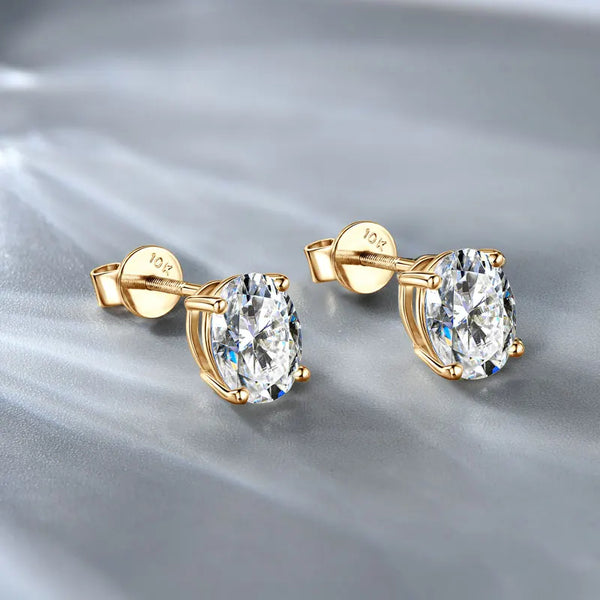 Golden Glow Moissanite Earrings