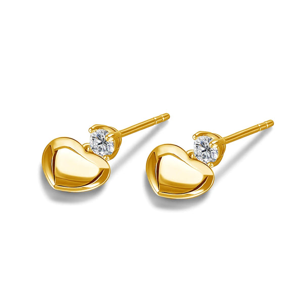 Heart-Shaped Moissanite Earrings - CoFuze™