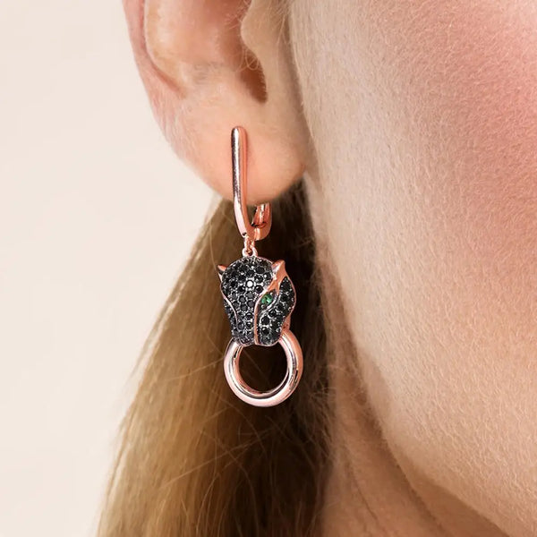 Leopard Panther Drop Earrings