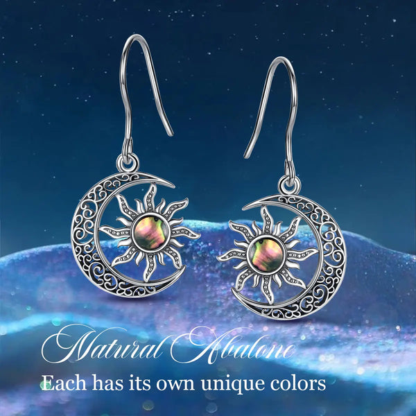 Silver Sun & Moon Earrings