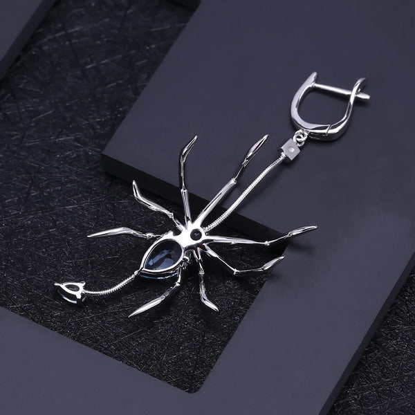 Sky Blue Topaz Spider Earrings - CoFuze™