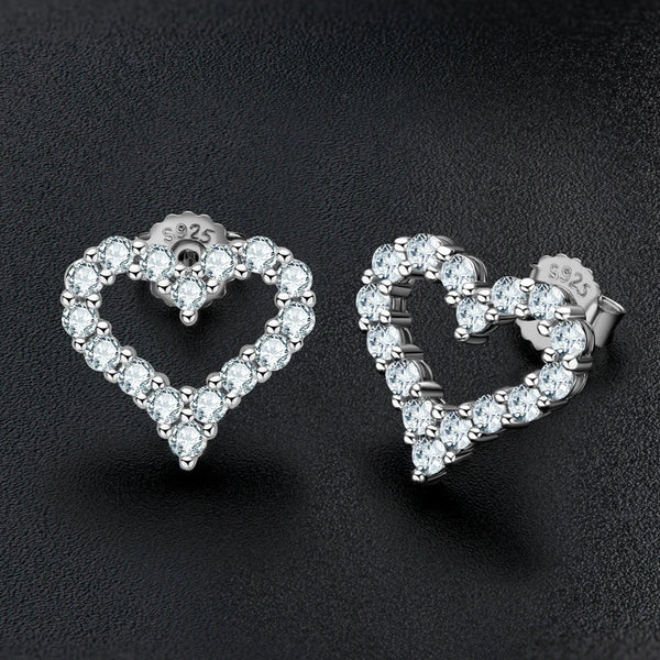 Sparkling Heart Moissanite Earrings - CoFuze™
