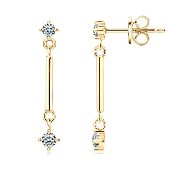 Sparkling Moissanite Bar Earrings - CoFuze™