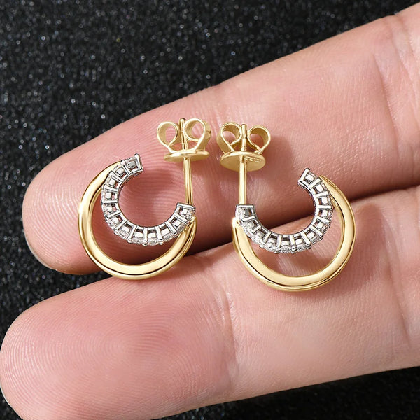 Sparkling Moissanite Hoop Earrings - CoFuze™