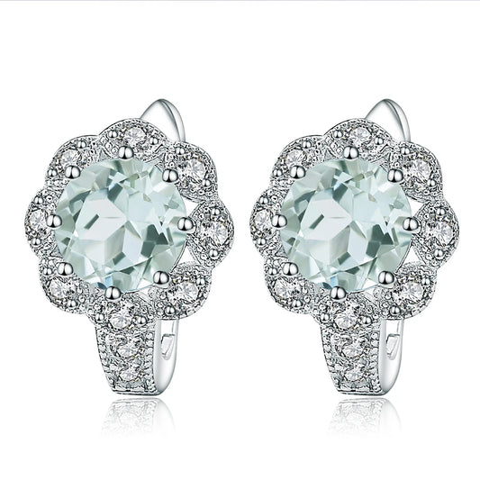 Floral Gemstone Stud Earrings - CoFuze™