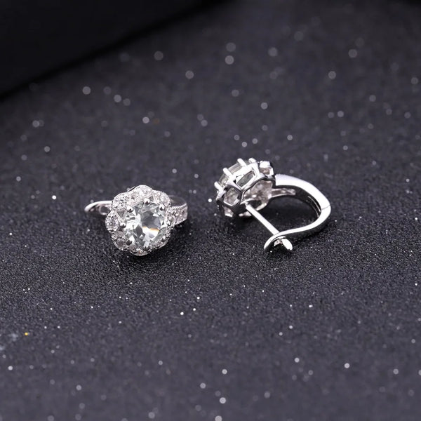 Floral Gemstone Stud Earrings - CoFuze™