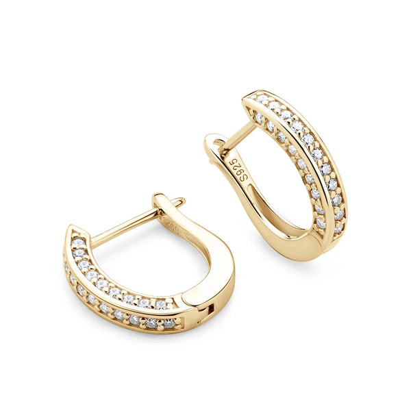 Dazzling Paved Huggie Hoops - CoFuze™