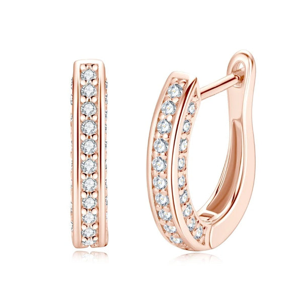 Dazzling Paved Huggie Hoops - CoFuze™