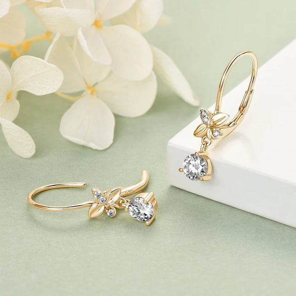 Elegant Moissanite Clover Earrings - CoFuze™