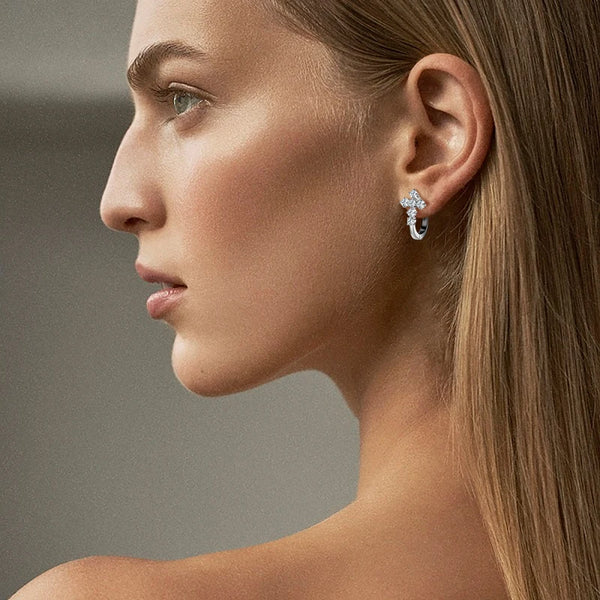 Elegant Moissanite Hoop Earrings