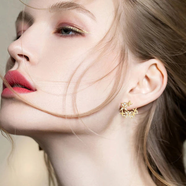 Luxury Four-Petal Stud Earrings