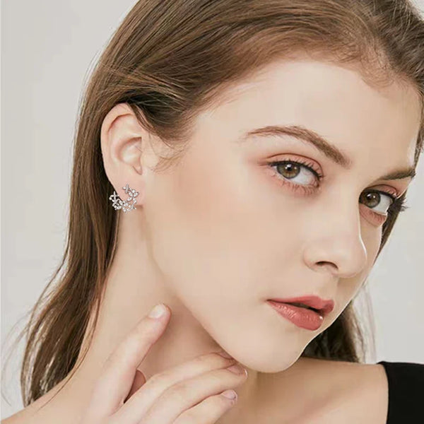 Luxury Four-Petal Stud Earrings