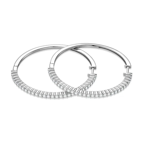 Sparkling Big Hoop Moissanite Earrings