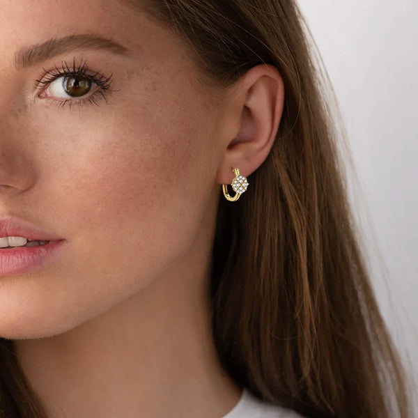 Sparkling Moissanite Hoop Earrings