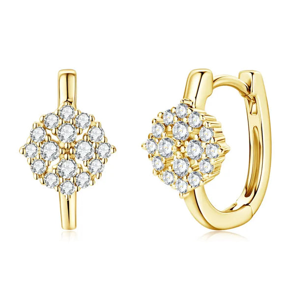 Sparkling Moissanite Hoop Earrings