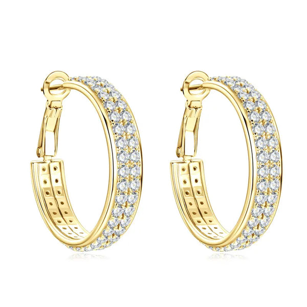 Sparkling Silver Hoop Earrings - CoFuze™