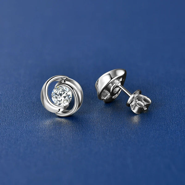 Swirl Sparkle Stud Earrings - CoFuze™