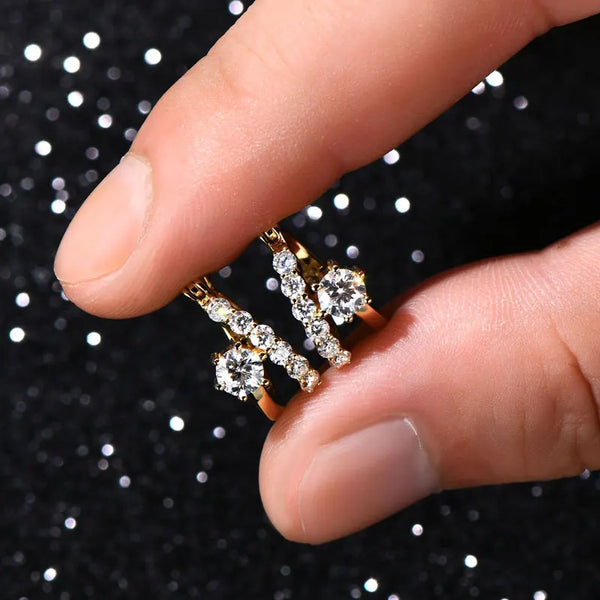 Elegant Moissanite Hoops