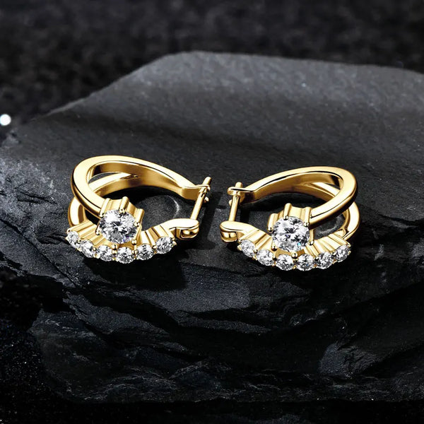 Elegant Moissanite Hoops