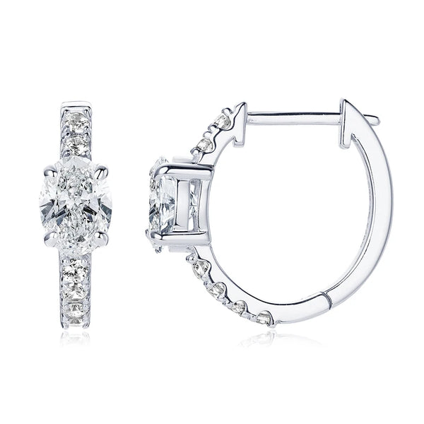Glimmering Moissanite Hoop Earrings - CoFuze™