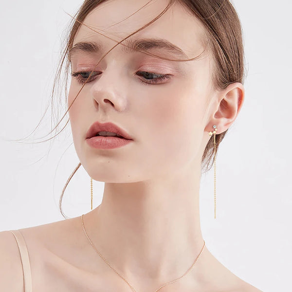 Starry Elegance Long Earrings