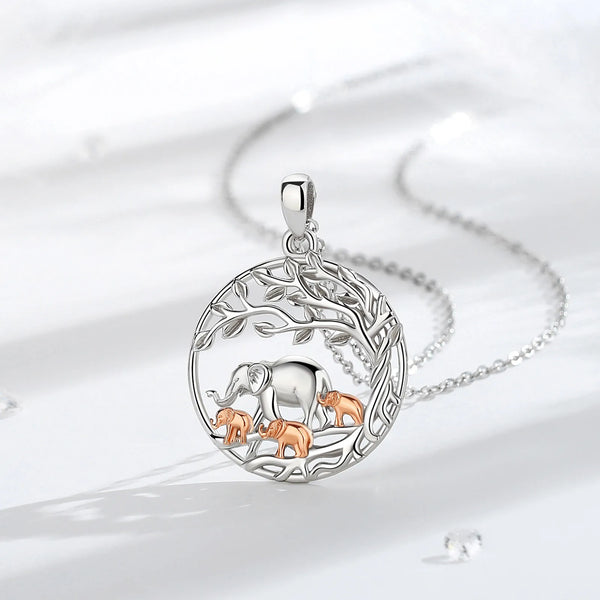 Elephant Love Silver Necklace - CoFuze™